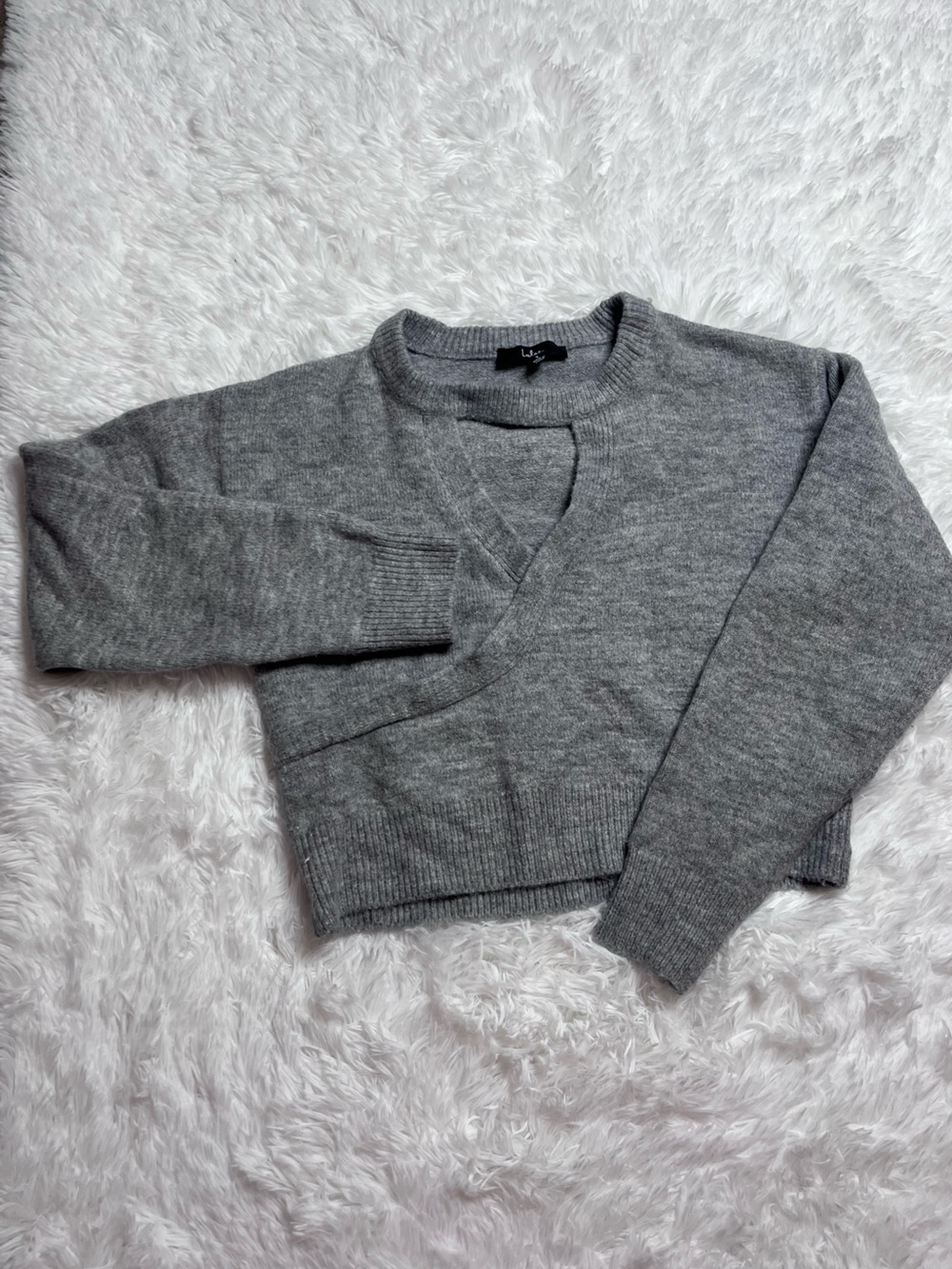 Lulus faux wrap sweater